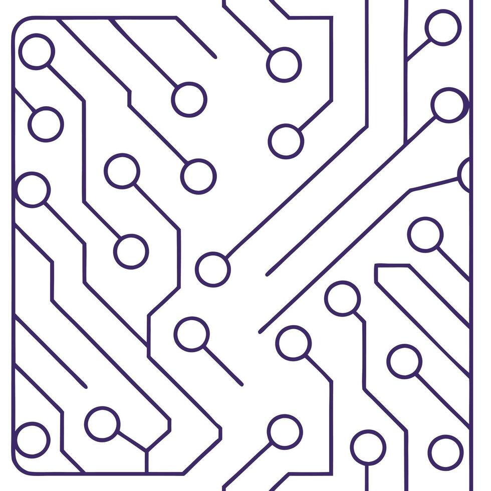 Construct repeating data tracers with neon pulses on seamless tile preserving white separation for futuristic flair Clean vector