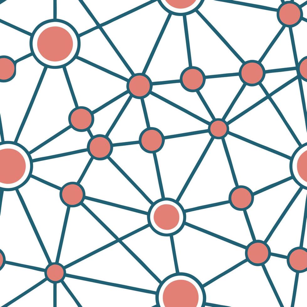 Contemporary seamless pattern with digital matrix elements and vibrant network grids arranged in tiled format with isolated whitebalance clarity Clean vector