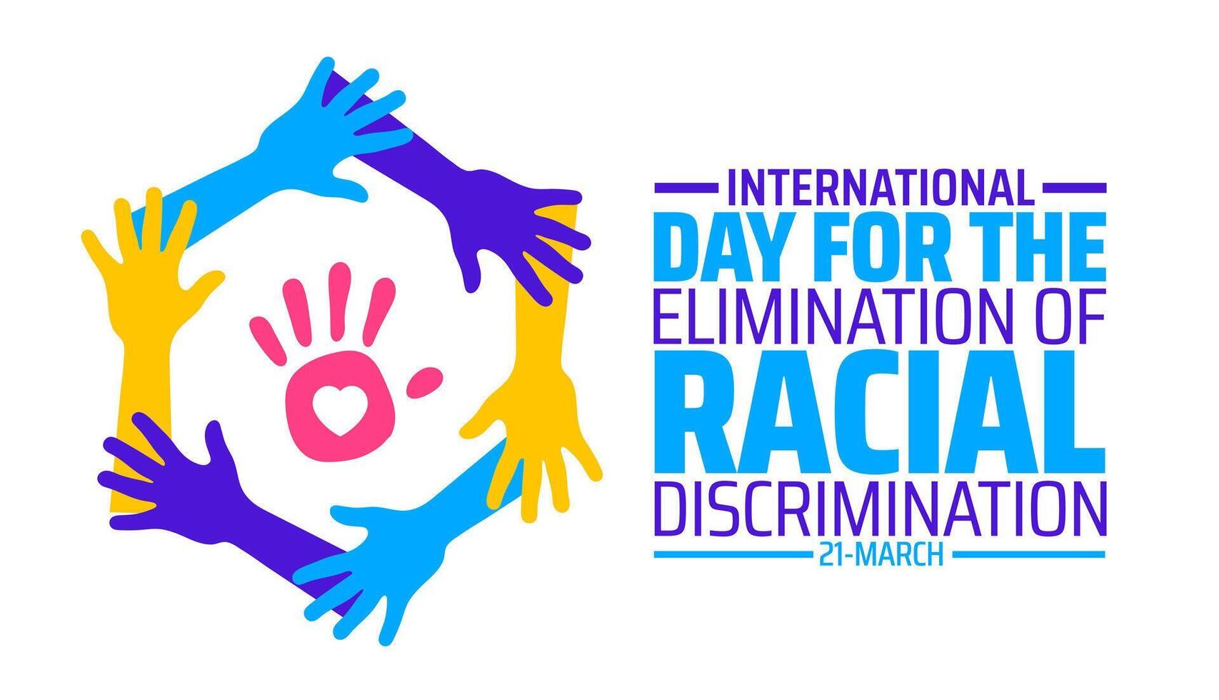 International Day for the Elimination of Racial Discrimination background vector