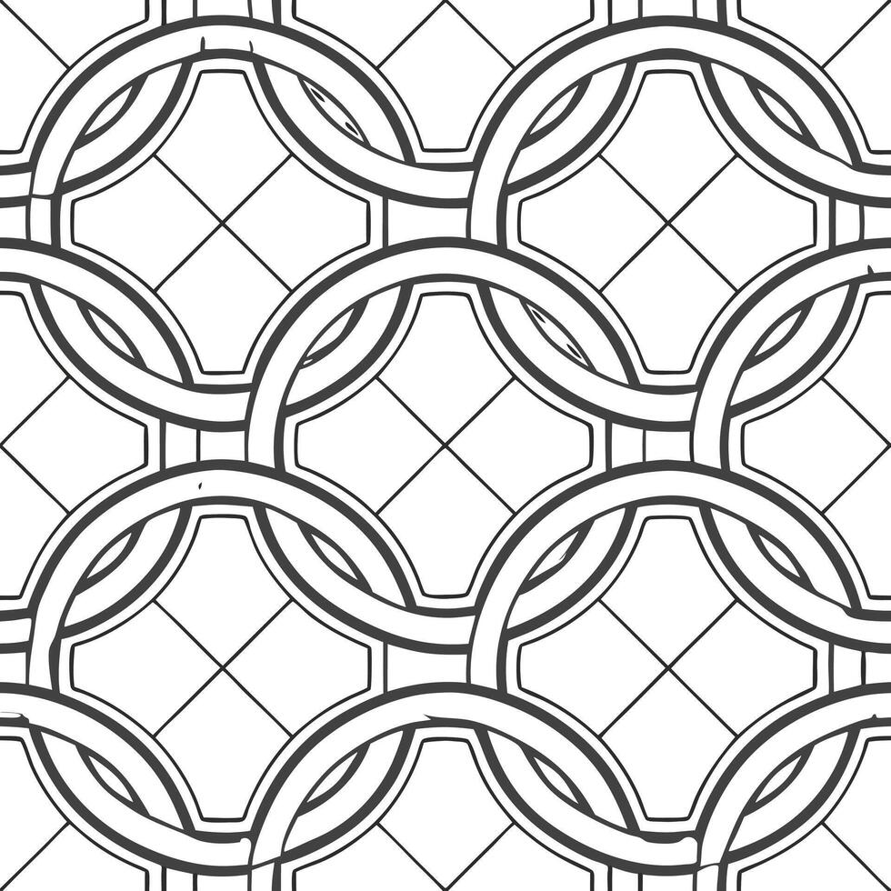 Craft high contrast wave ribbons paired with geometric circuit lines wide white intervals forging a forward thinking tile look Clean vector