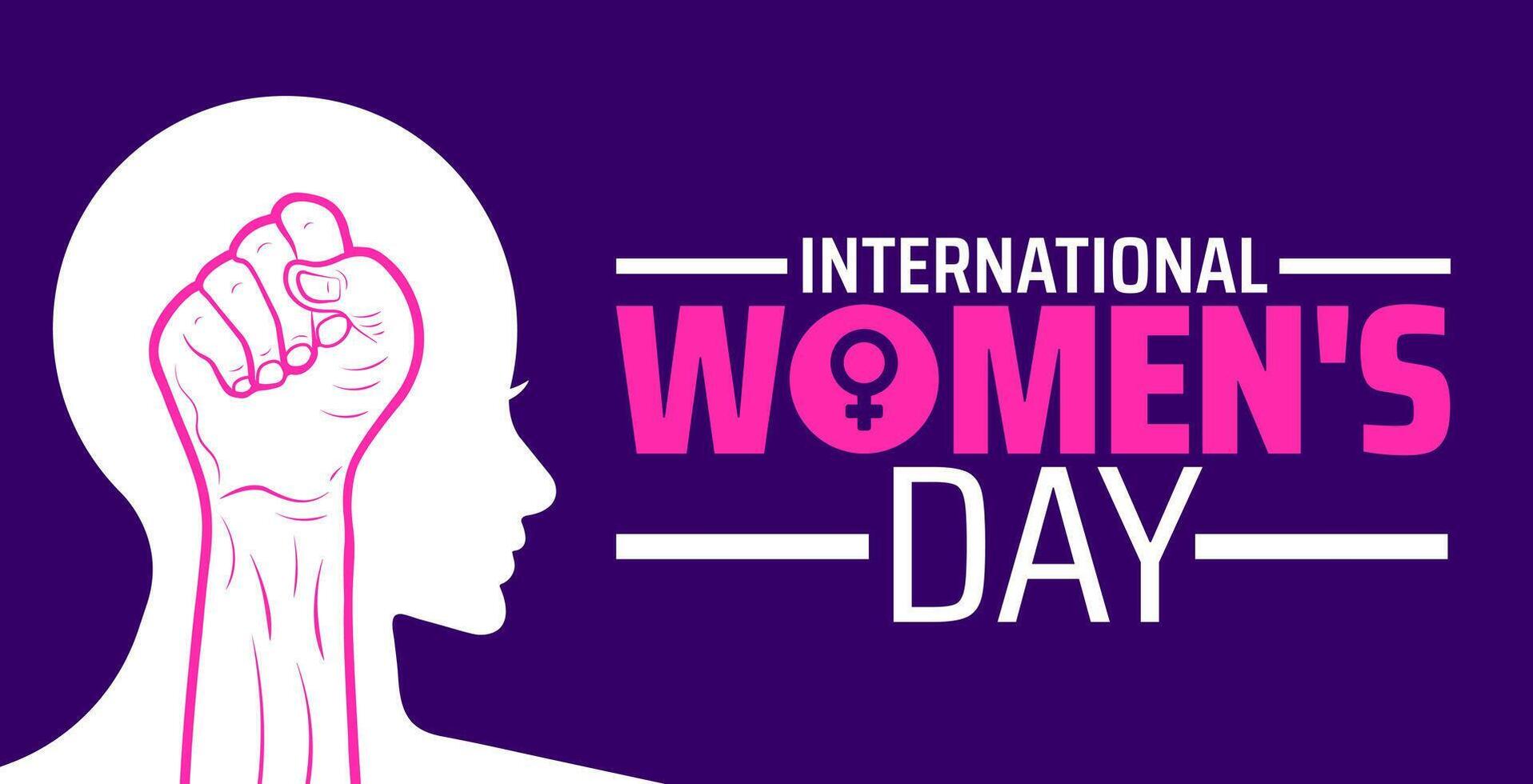 International Women's Day background banner or poster design vector