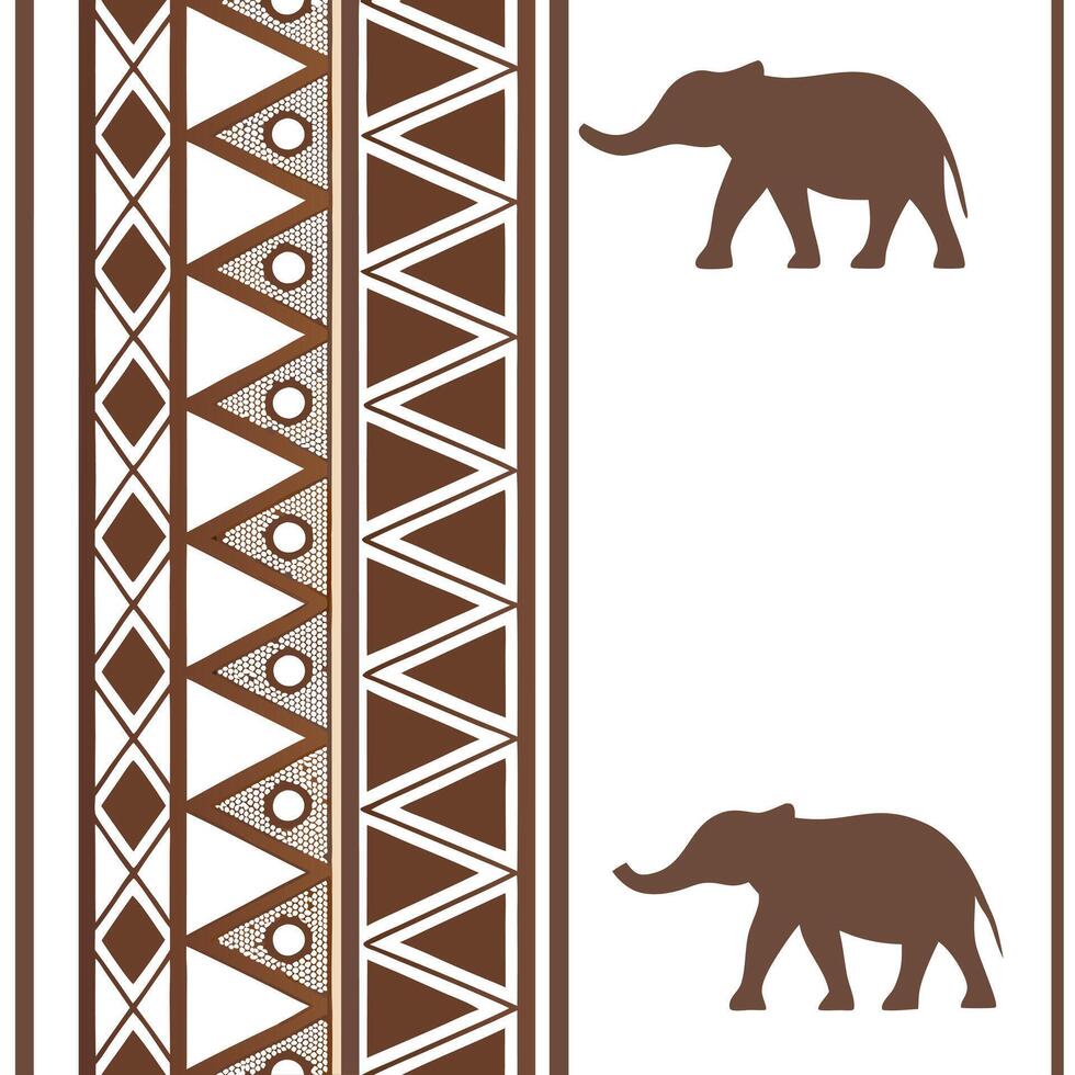 Craft seamless tile patterns featuring animal motifs from ethnic fauna using bright tones geometric separation and clear white space for balance Clean vector