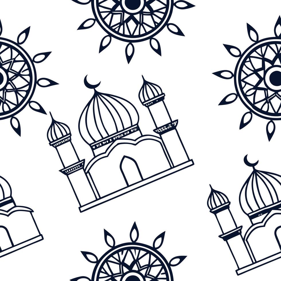 Create contemporary seamless patterns combining local traditions with cultural artifacts on white backgrounds suitable for digital marketing Clean vector