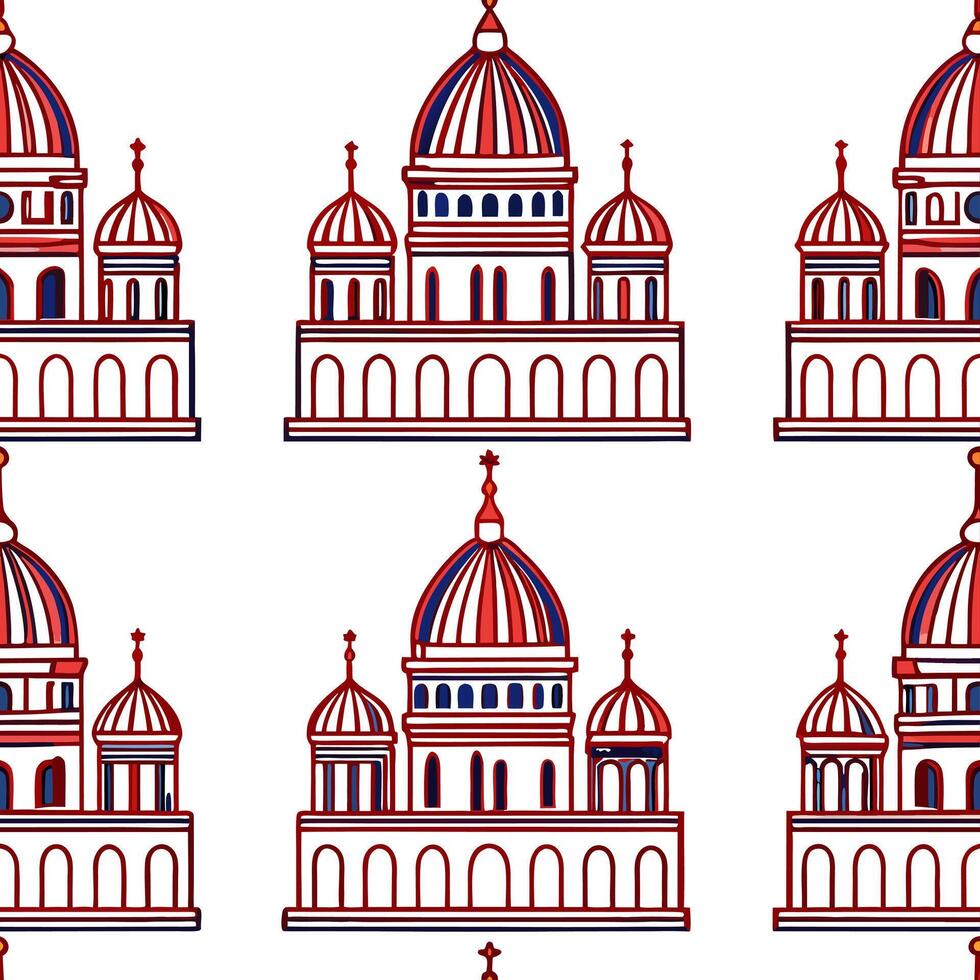 Create bold seamless patterns featuring cultural heritage artifacts and isolated white space to generate striking tile designs for digital media Clean vector