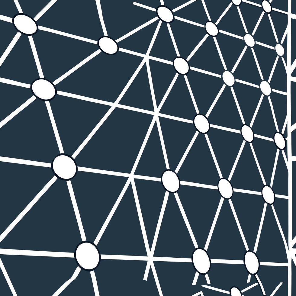 Create futuristic digital mesh network with layered white balanced nodes grid formations and subtle light accents Clean vector
