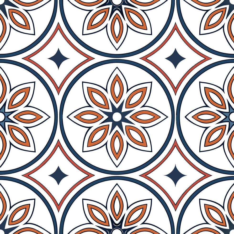 Create modern seamless ethnic tile patterns featuring repeated traditional motifs and regional colors ideal for visual branding campaigns Clean vector