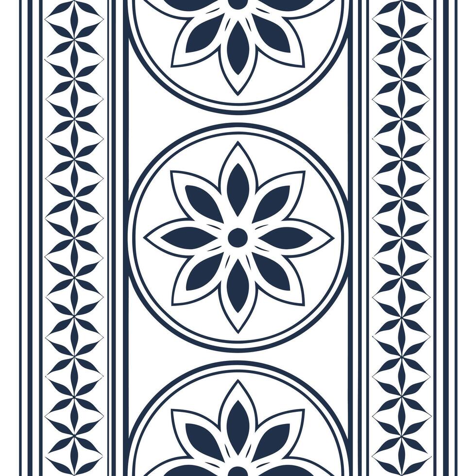 Create seamless ethnic tile patterns inspired by regional textile borders perfect for enhancing cultural branding and marketing materials Clean vector