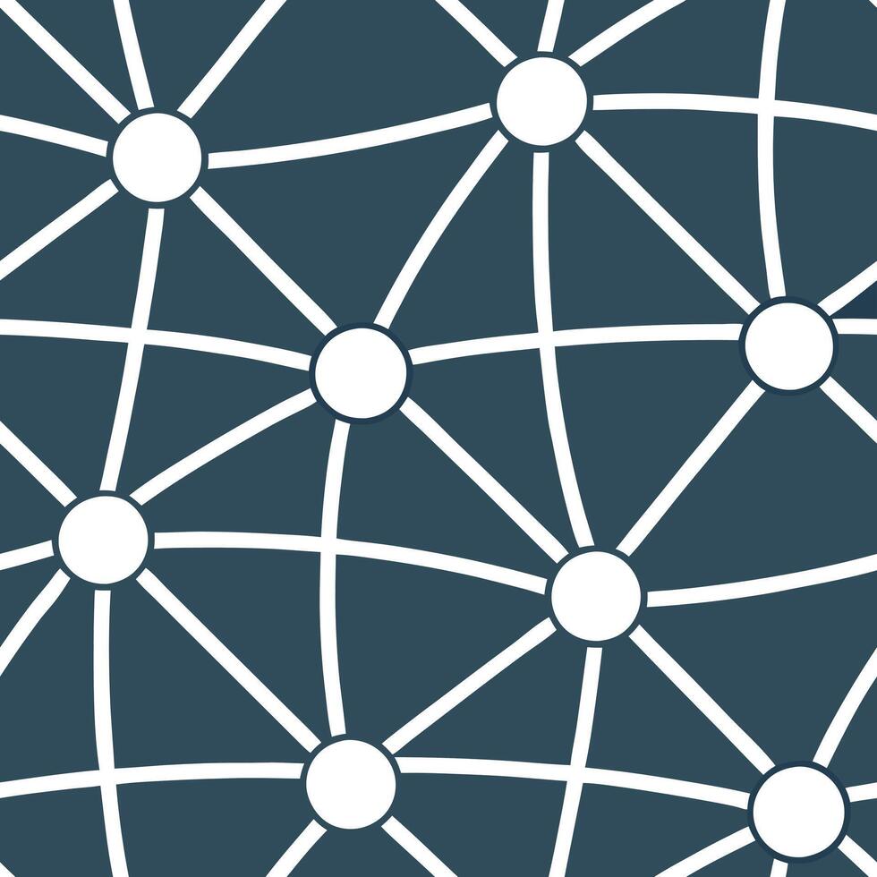 Create seamless tile pattern featuring overlapping digital grid networks with isolated white balance accentuating interconnected nodes Clean vector