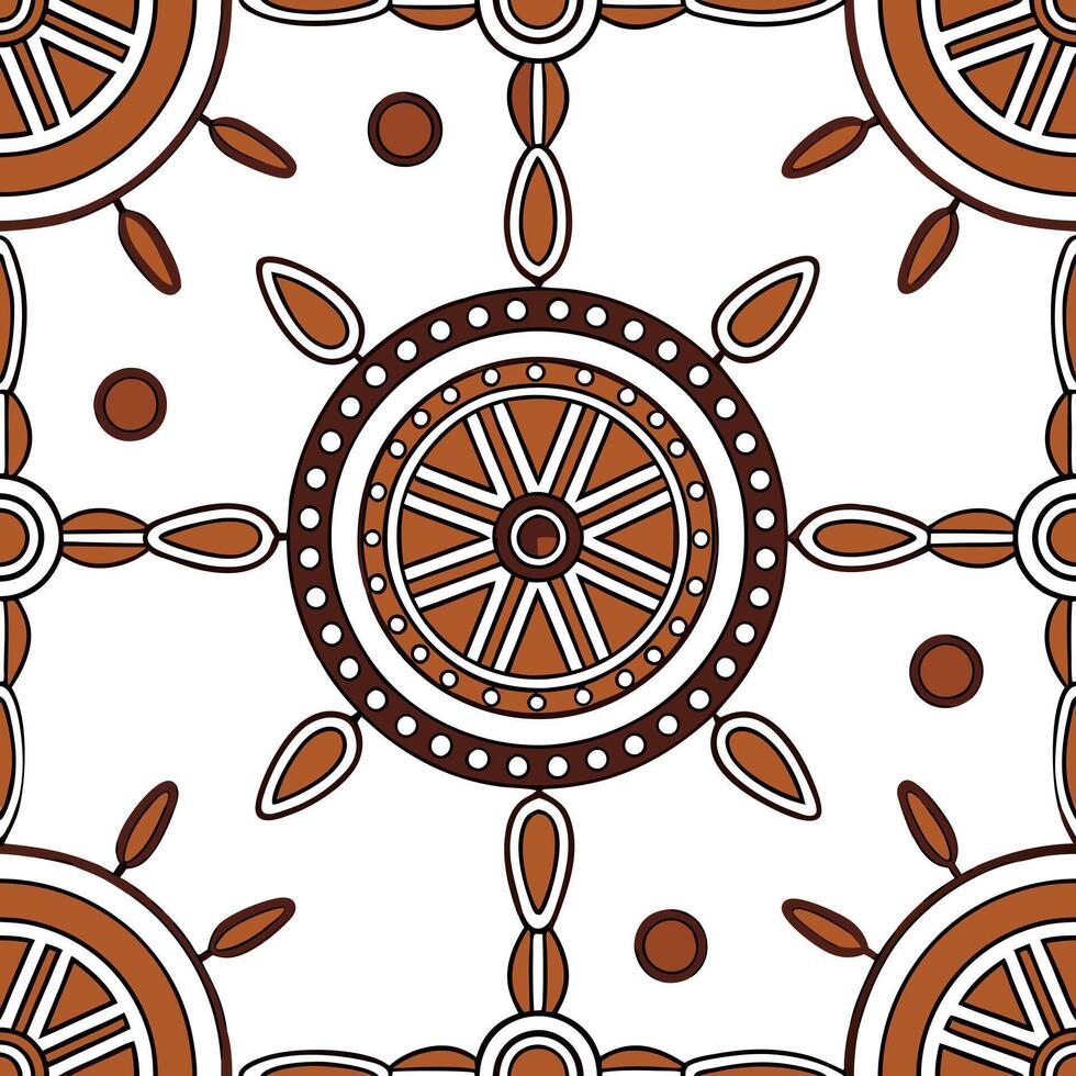 Create seamless tile pattern using traditional Aboriginal Australian art elements highlighting natural symbols and motifs Clean vector