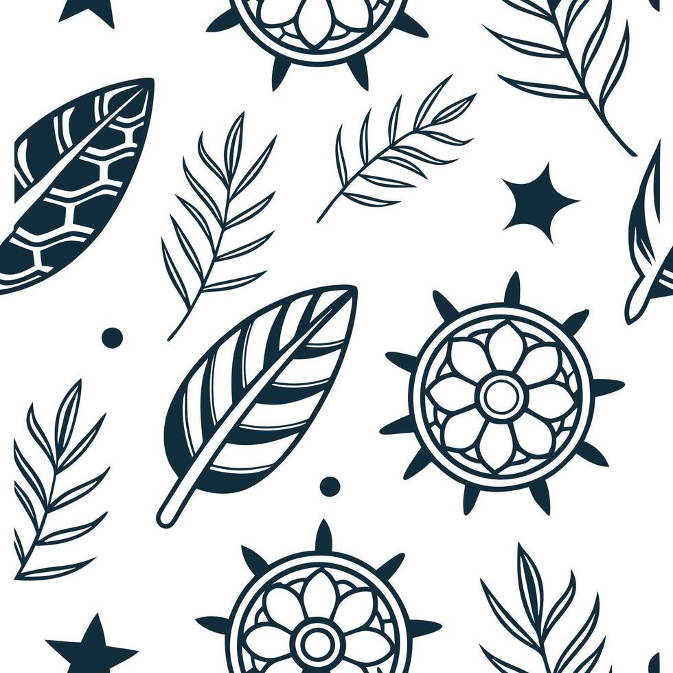 Curate seamless tile patterns with ethnic repeats featuring native symbols and organic designs perfect for eco friendly branding Clean vector