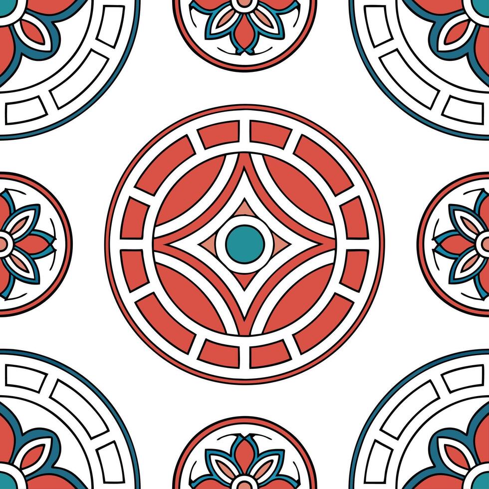 Design a seamless tile pattern inspired by African kente fabric incorporating vibrant colors and geometric shapes Clean Set 6 vector
