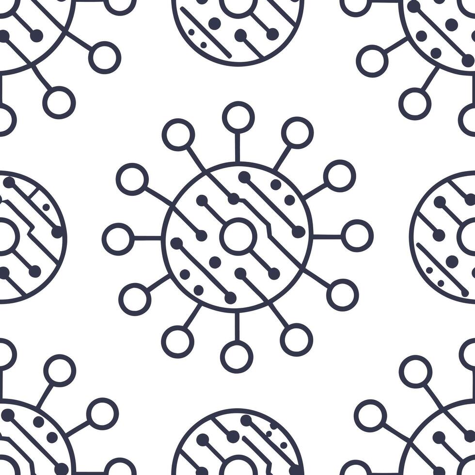 Design seamless futuristic tile patterns using technology inspired elements and isolated white backgrounds perfect for digital interfaces Clean Set 6 vector
