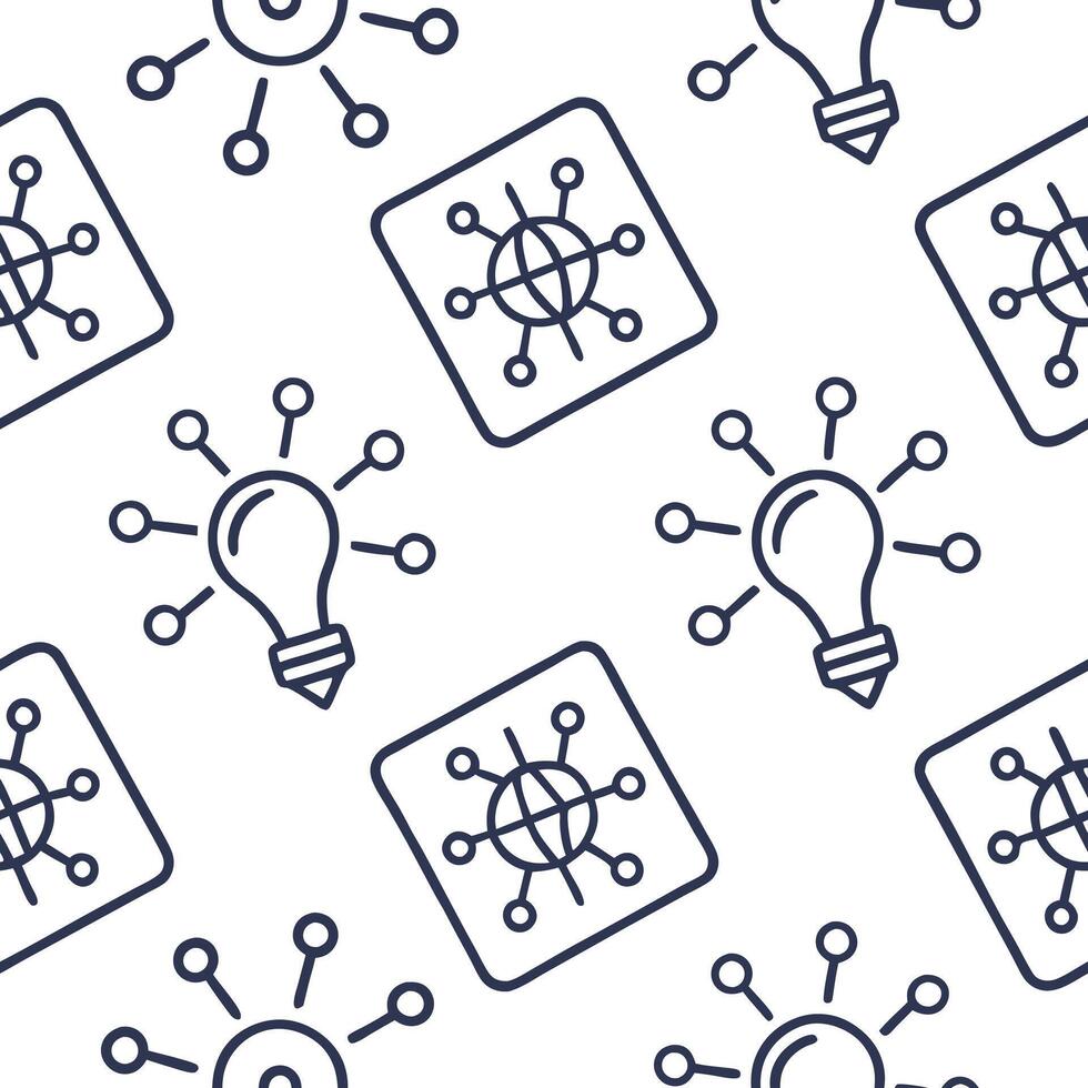Design seamless tech inspired tile patterns featuring digital motifs and abstract symbols with isolated white backgrounds for modern branding Clean vector