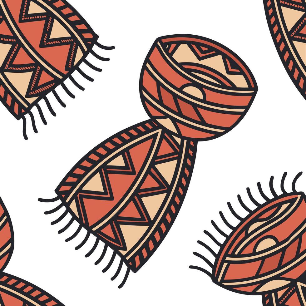 Design seamless tile pattern inspired by Native American symbols with subtle earthy tones and nature based elements Clean Set 3 vector