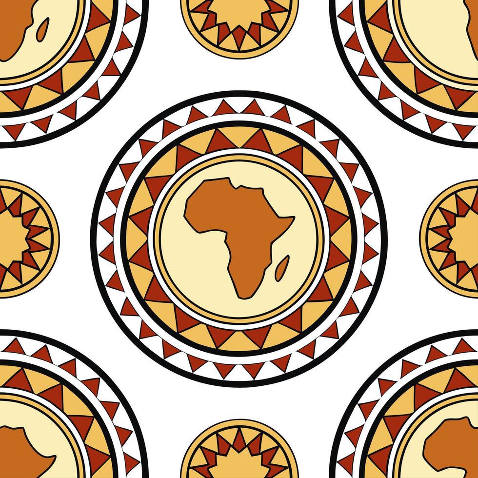 Design seamless tile patterns showcasing African and Asian tribal artifacts for global merchandise ideal for cross cultural brand positioning and product launches Clean vector