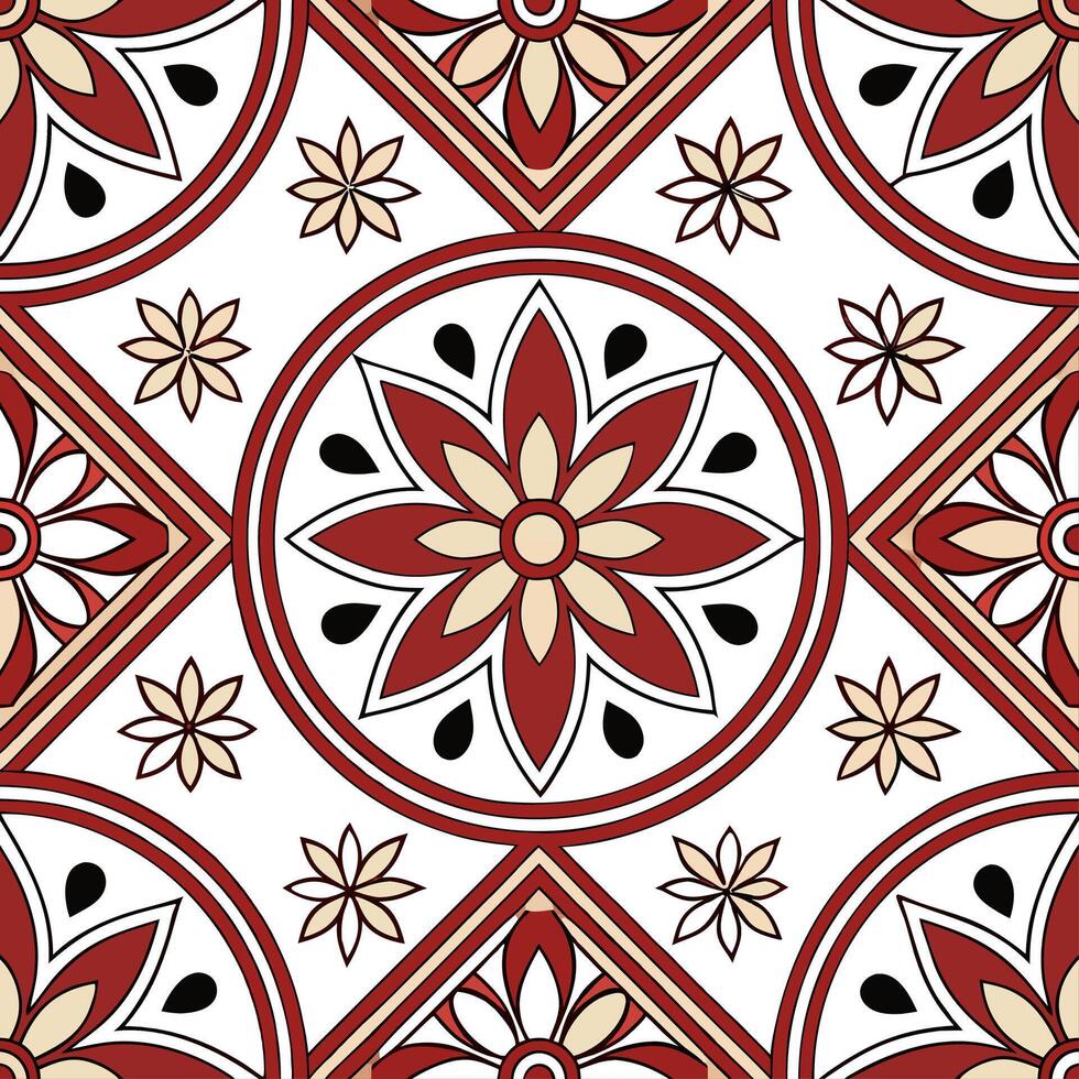 Design seamless tile pattern using local Scandinavian symbols focusing on minimalist motifs and natural earthy tones Clean vector