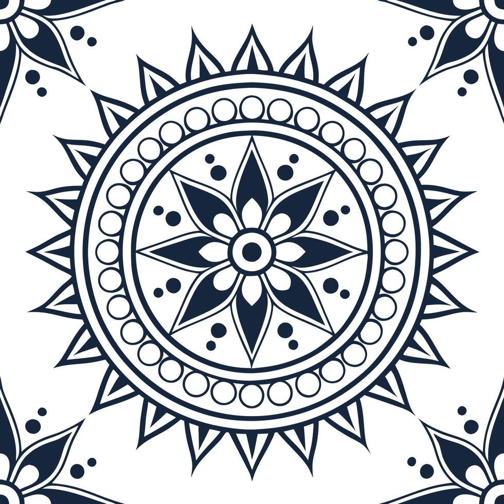 Develop ornate aztec pattern adopt white balance for crisp detail unify tribal art in cohesive tile design Clean vector