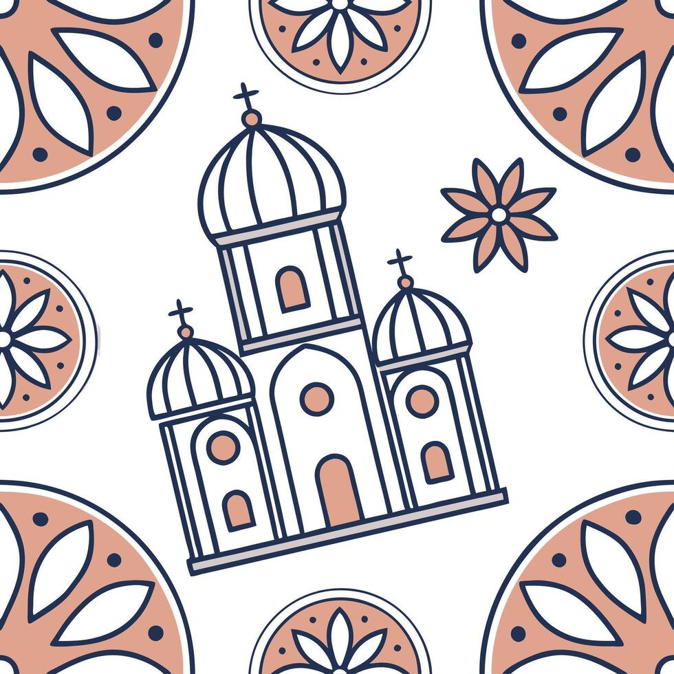 Develop seamless patterns inspired by local community rituals and traditional practices ideal for creating heritage based visual content Clean vector