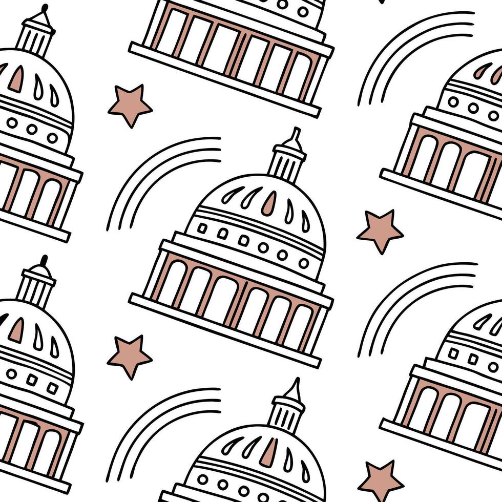 Develop seamless pattern layering stylized futuristic symbols bright outlines open white compartments for high impact identity Clean vector