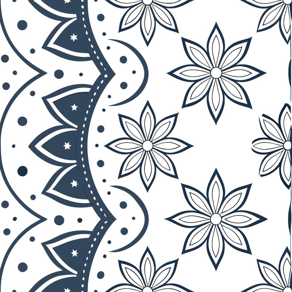 Develop seamless tile designs using repeating ethnic patterns soft textures and a white space separation to enhance visual flow Clean vector