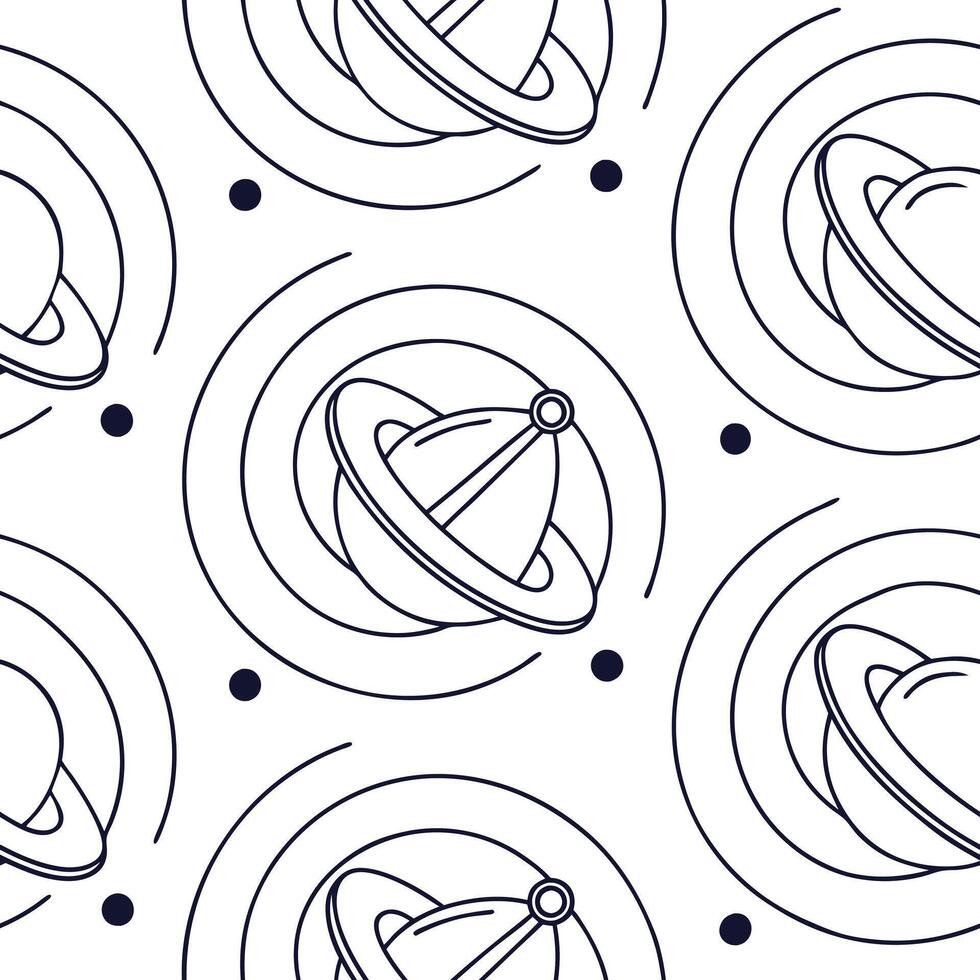 Develop seamless tile layouts using exoplanet radar screens swirling data arcs minimal color usage and crisp white frames for futuristic flair Clean vector