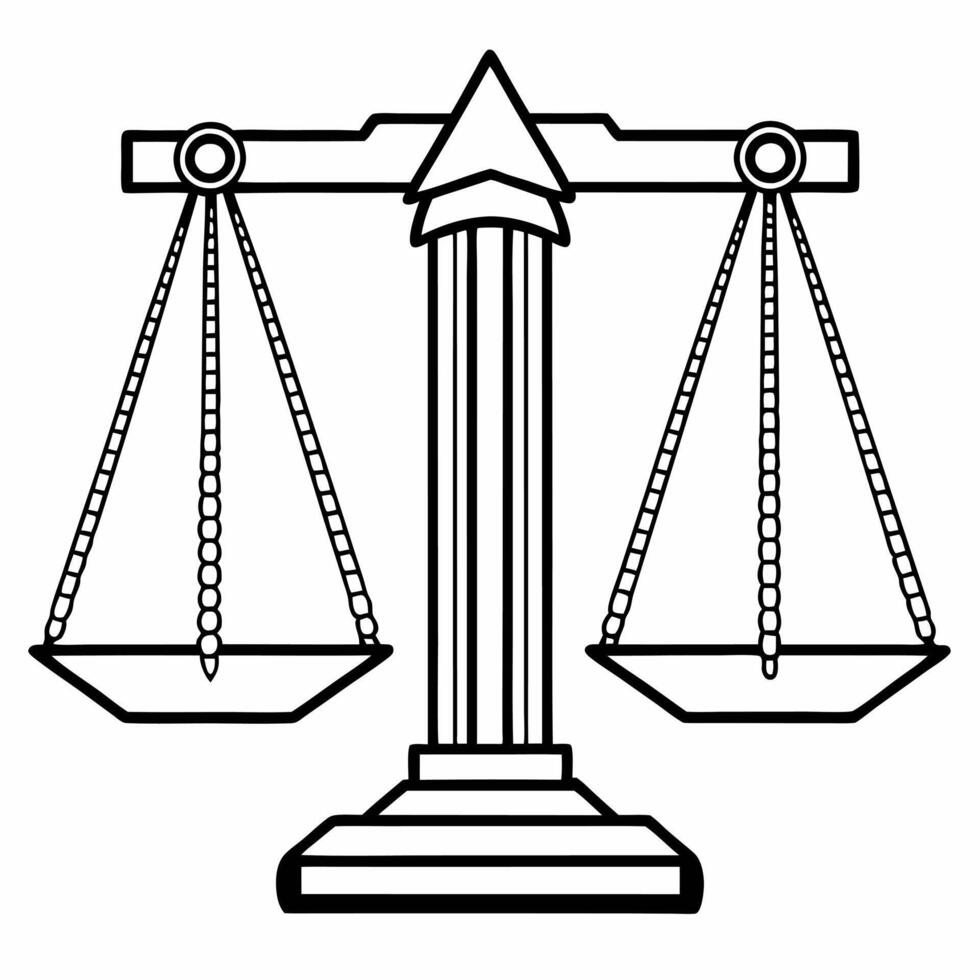 Digital abstract glowing scales of justice representing equality on Human Rights Day Clean vector