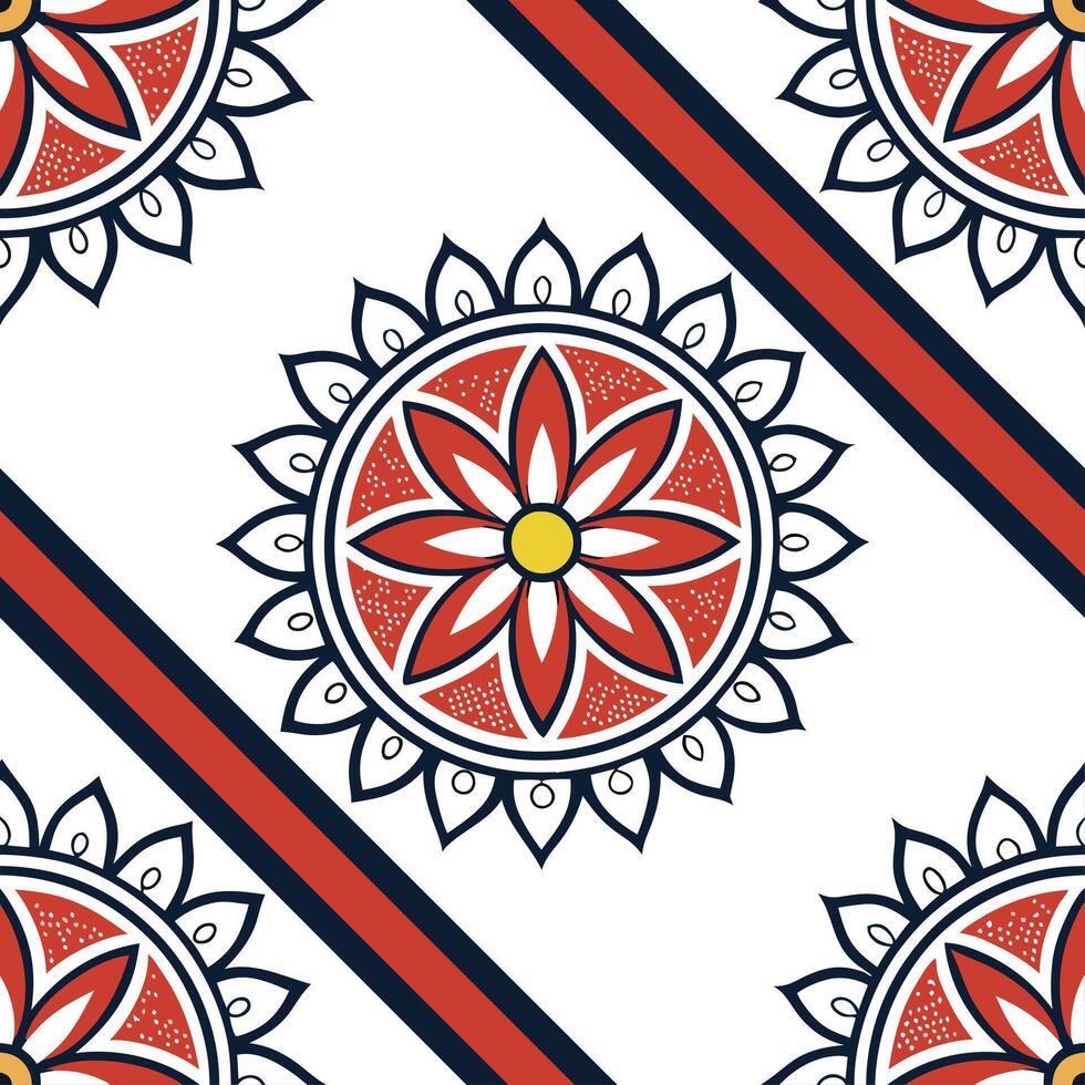 Ethnic patterns seamless design with bold stripes and contrasting colors for a striking modern cultural feel Clean vector