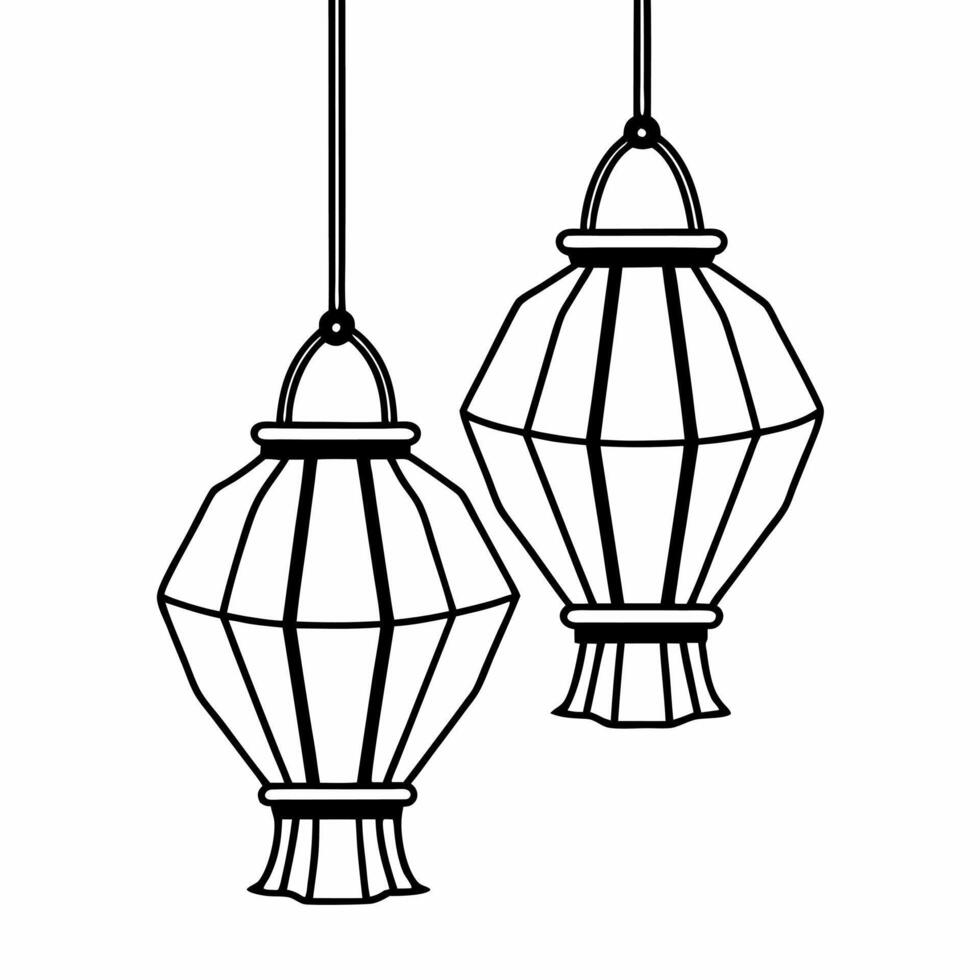 Flat Abstract digital art of Diwali lanterns and glowing patterns representing a cultural gathering Clean Set 9 vector