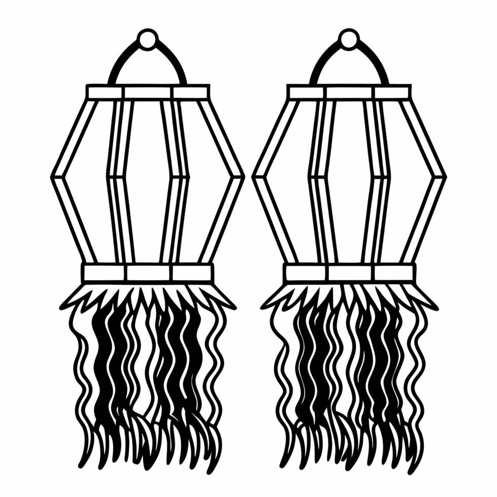 Flat Abstract digital art of Diwali lanterns and glowing patterns representing a cultural gathering Clean Set 10 vector