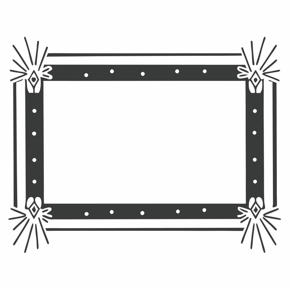 Flat Abstract Rangoli and Sparkler Lines Border Clean vector