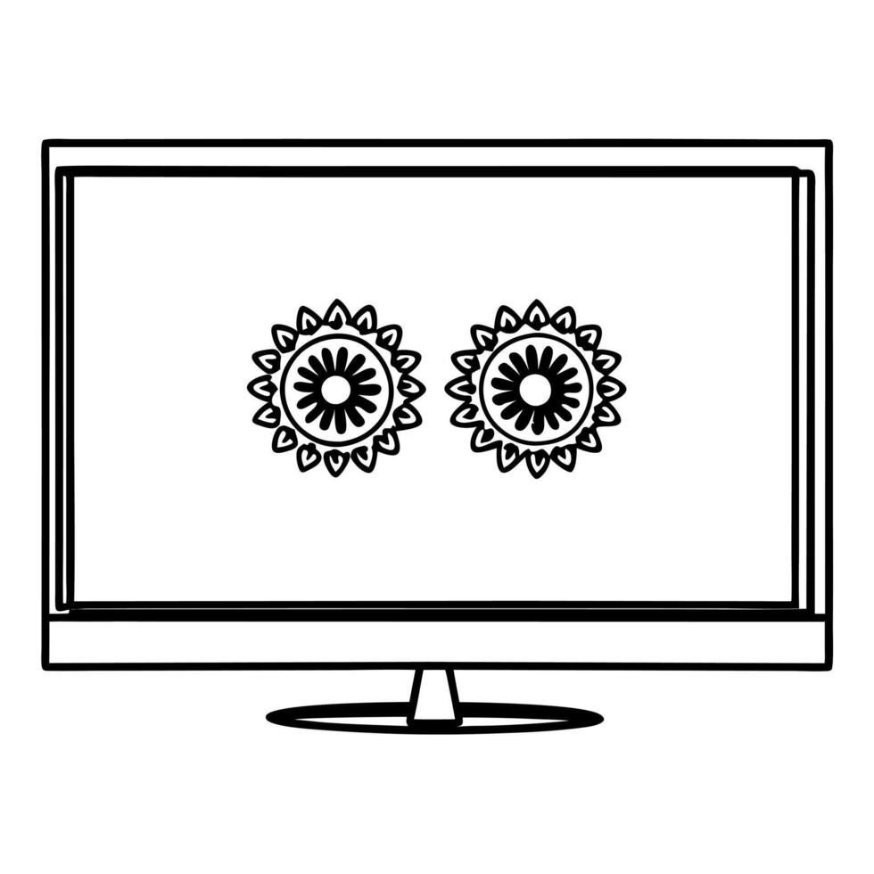 Flat Applying the Bhai Dooj tika Clean vector