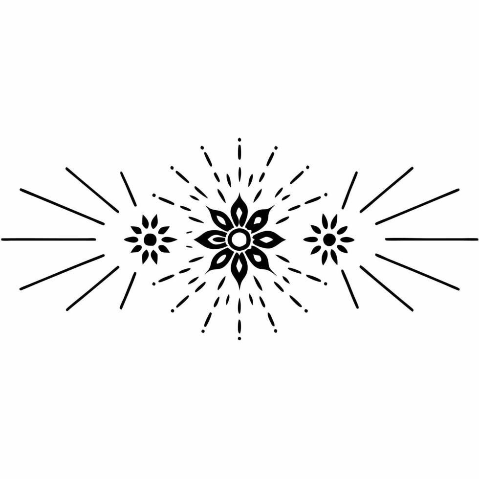Flat Abstract Rangoli with Sparklers Clean vector