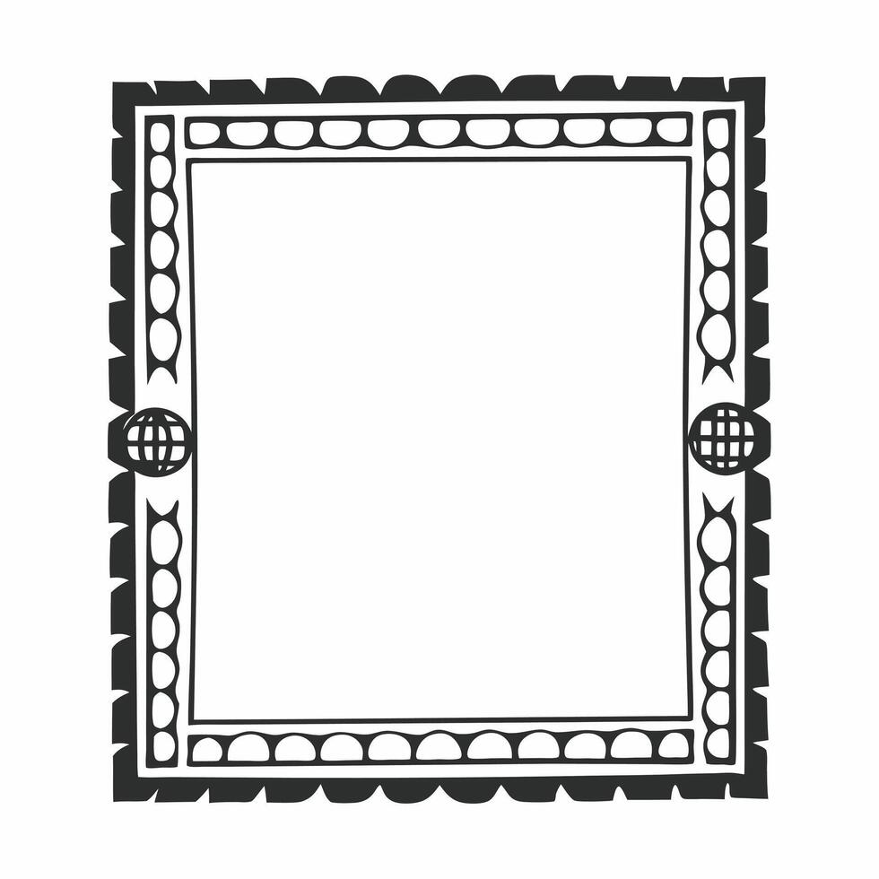Flat Border frame with glowing globe and hand icon symbolizing global responsibility for Human Rights Day Clean vector
