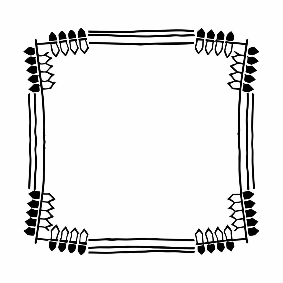 Flat Border frame with Hanukkah menorah and dreidel combination copy space Clean vector