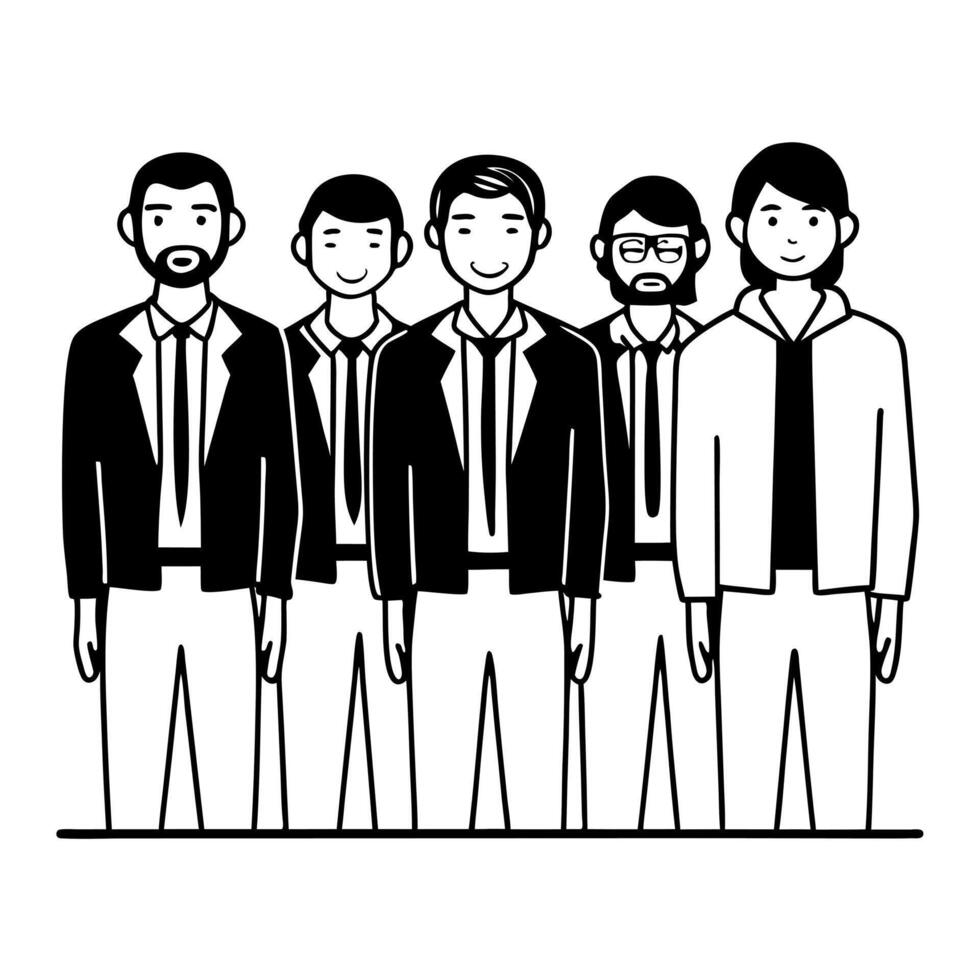 Flat Candid Business Discussion on Retail Trends Clean vector