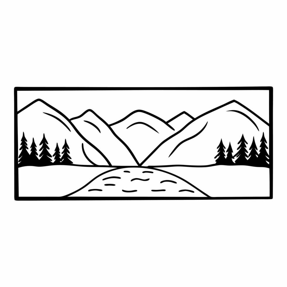 Flat Candid group of hikers trekking through a snowy trail Clean vector