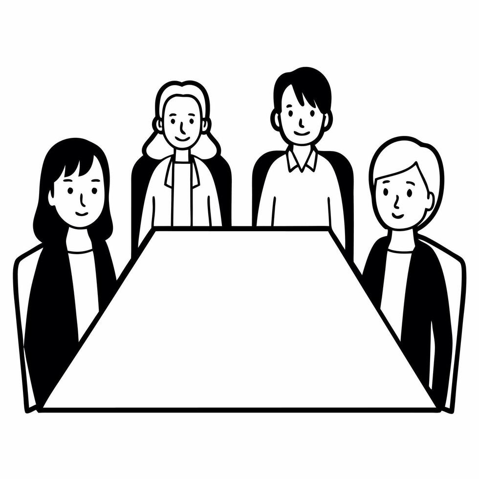 Flat Candid Moment of Family Budgeting Clean vector