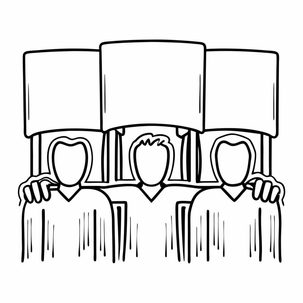 Flat Candid shot of people hugging at a peaceful protest for Human Rights Day Clean vector