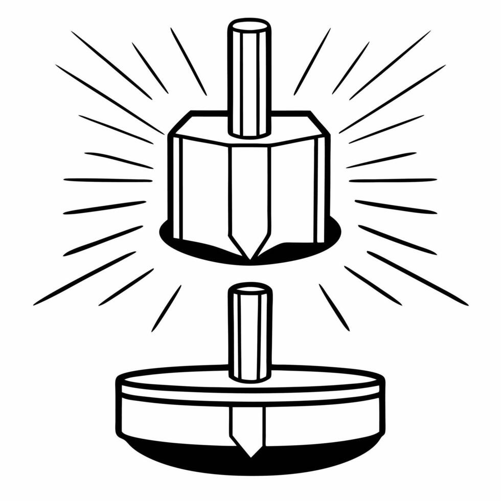 Flat Floating gelt coins and dreidel in mid spin white background Clean vector