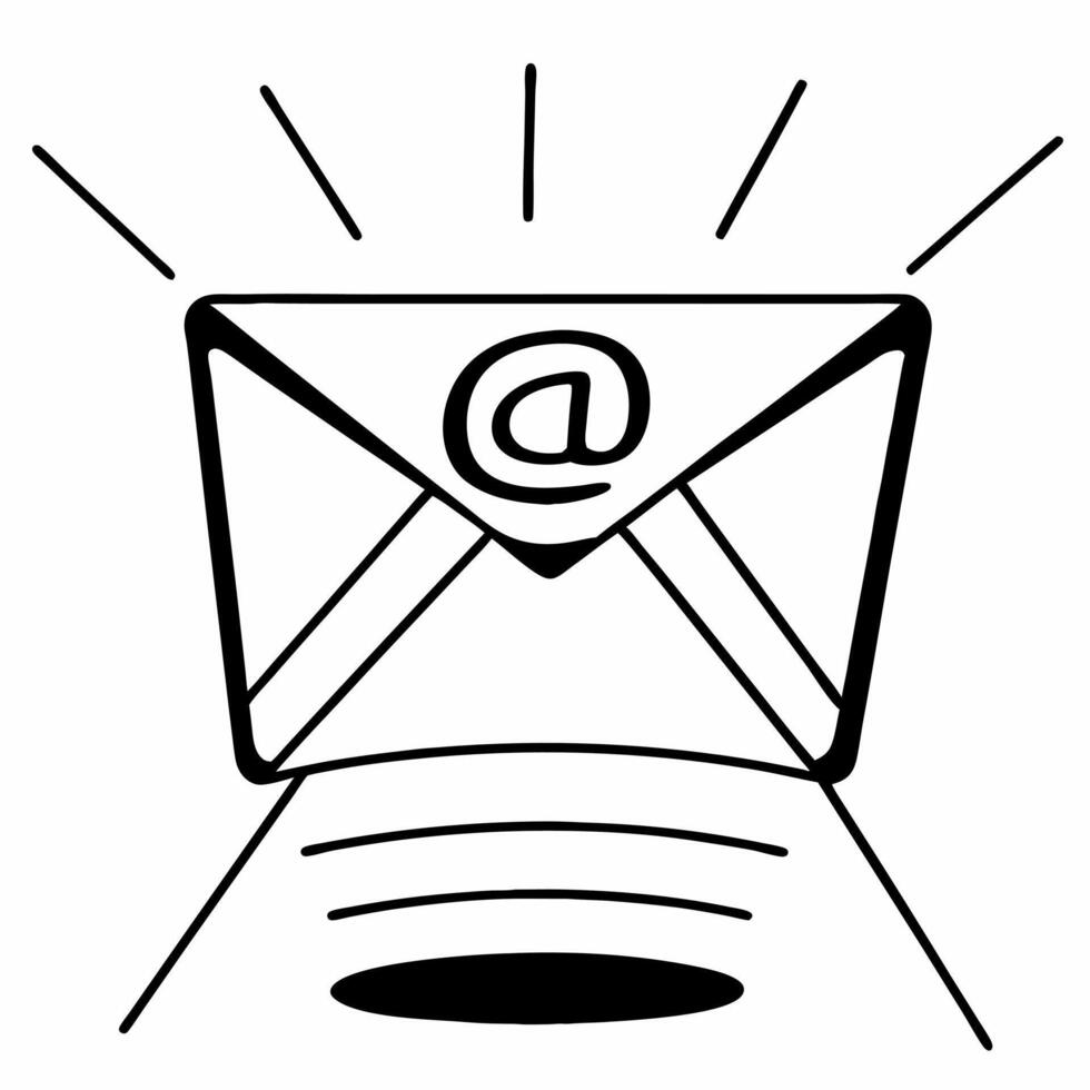 Flat Floating glowing email icon for Cyber Monday sale notifications Clean vector