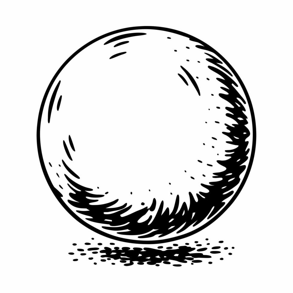 Flat Flying snowball with icy particles isolated on white background Clean vector