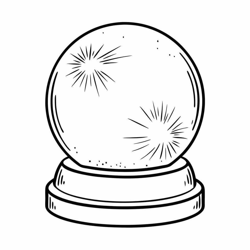 Flat Flying snowball with sparkling frost isolated on white Clean vector