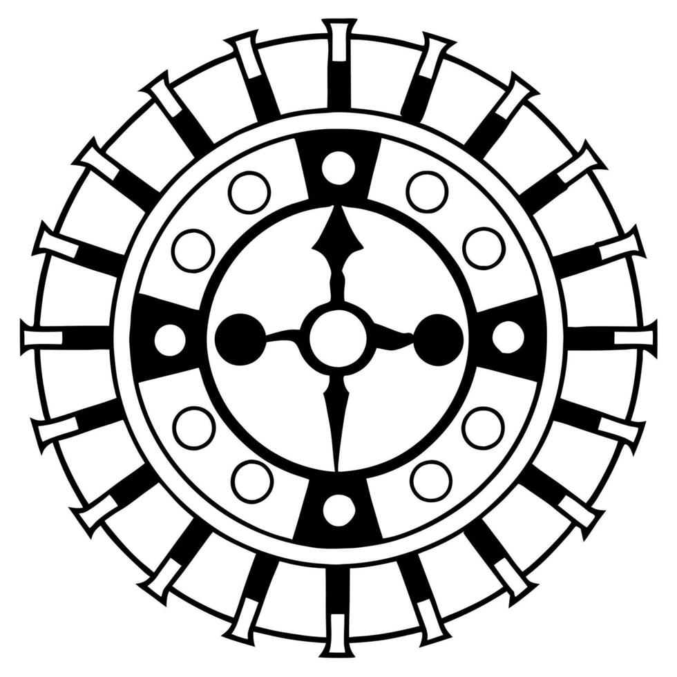 Flat Futuristic New Year Clock Clean vector