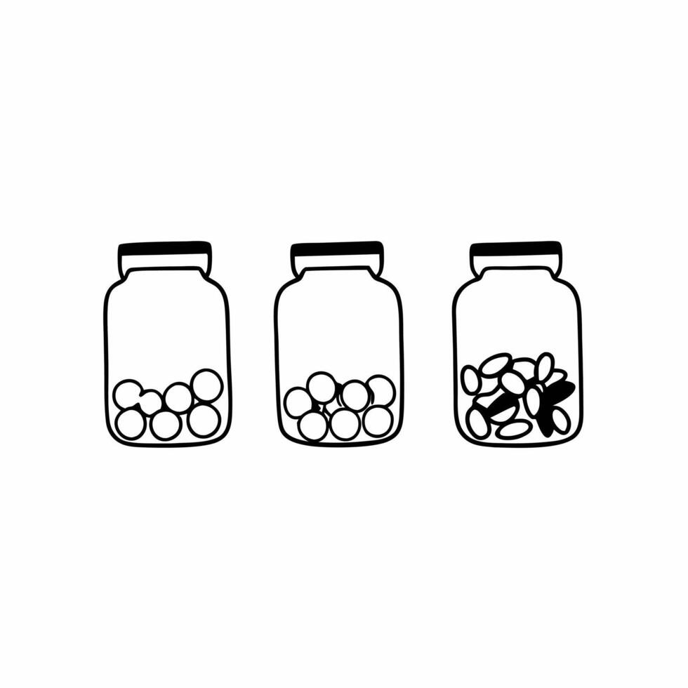 Flat Glass Jar Infographic Elements Clean vector