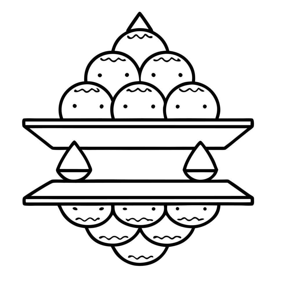 Flat Glossy background of Labh Pancham sweets and treats Clean vector