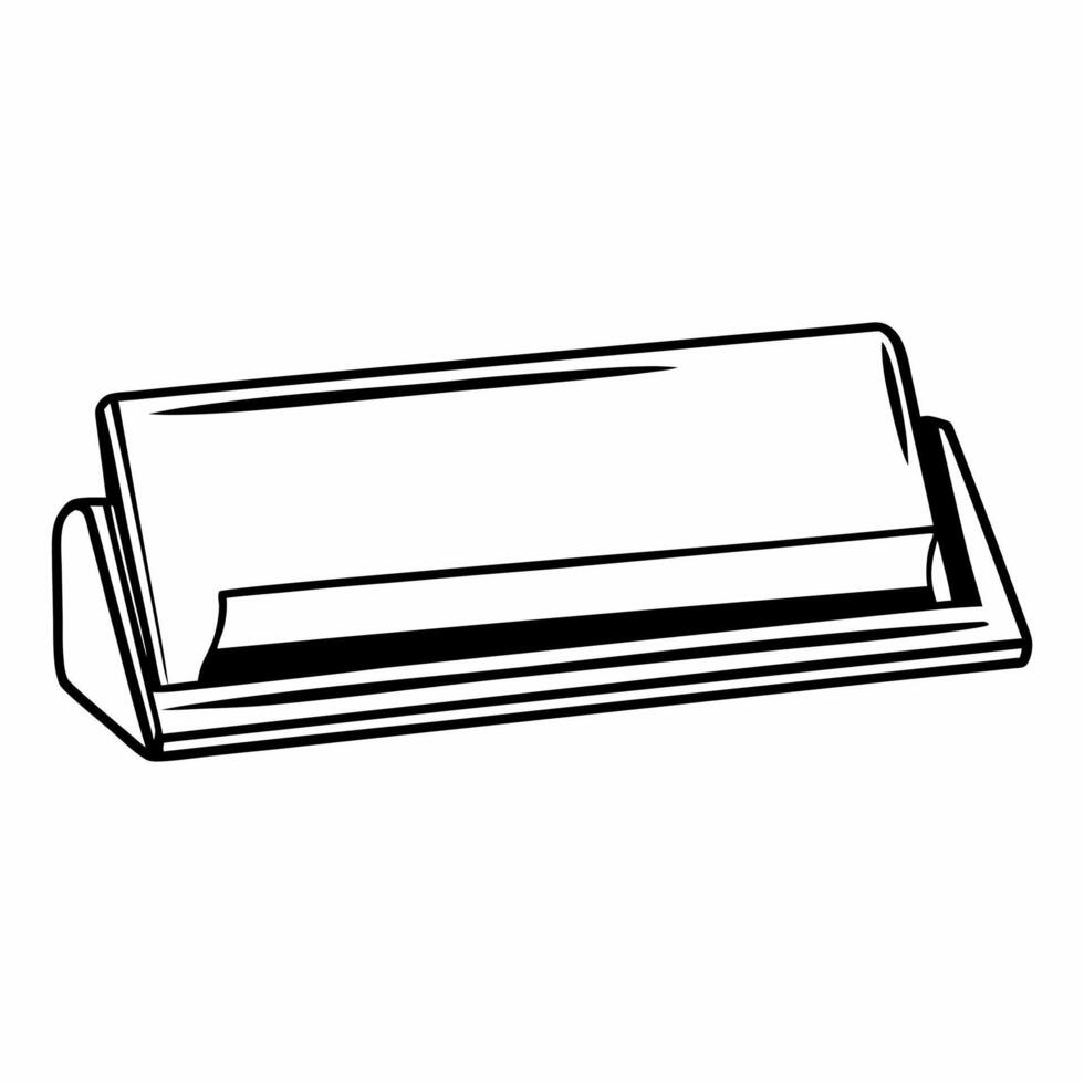 Flat Glossy Business Card Holder with Retail Coupons Clean vector