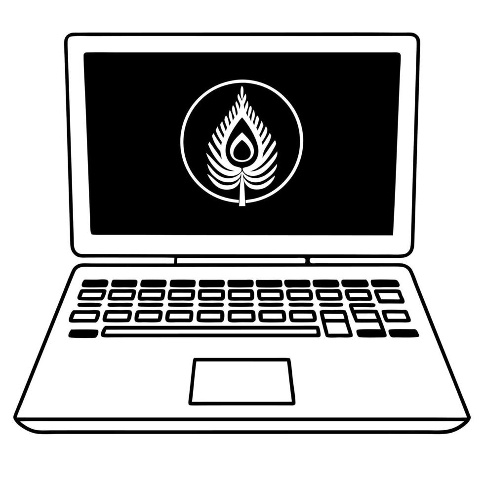 Flat Glossy desktop monitor with holographic financial dashboards and currency symbols Clean vector