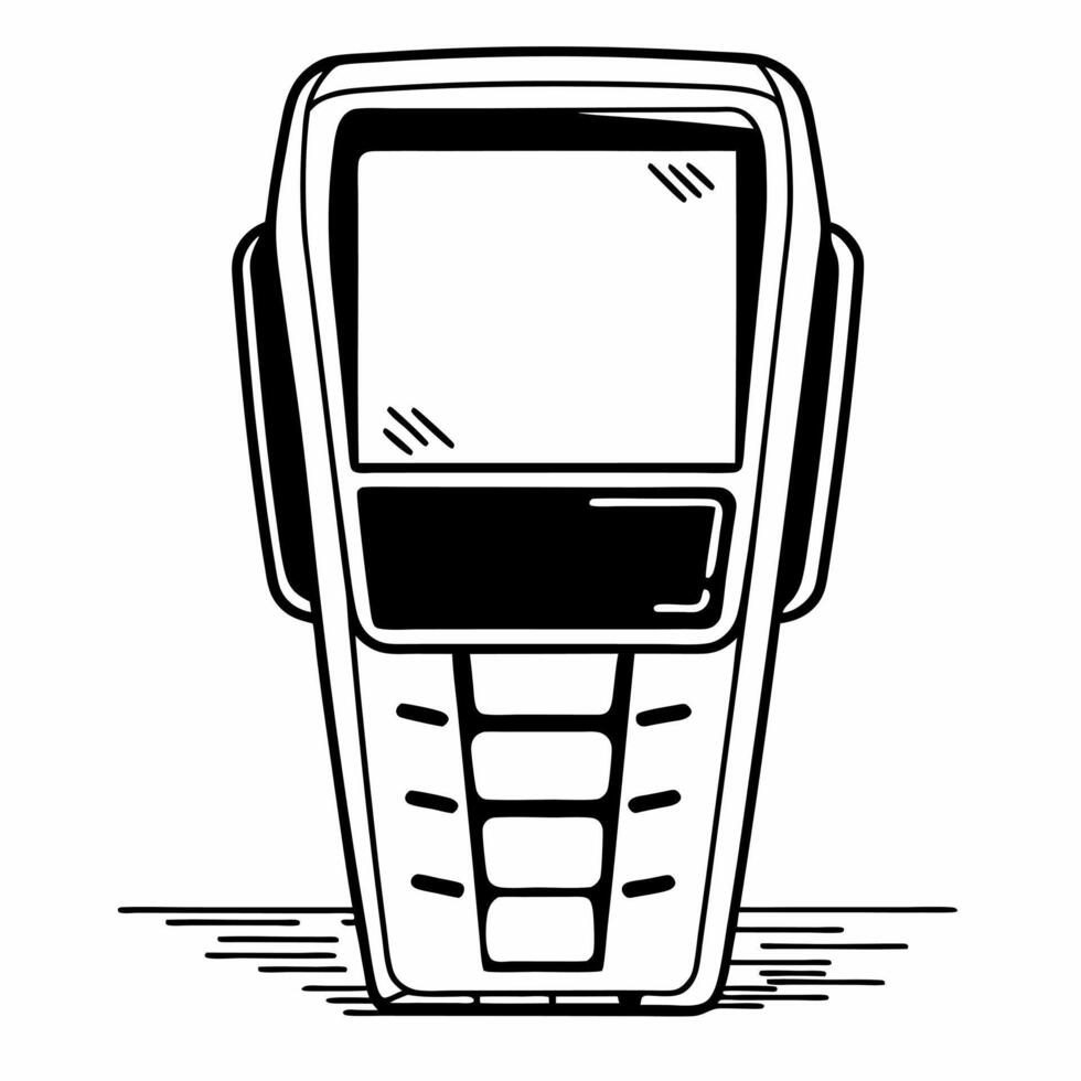 Flat Glossy Payment Terminal Background with Reflections Clean vector