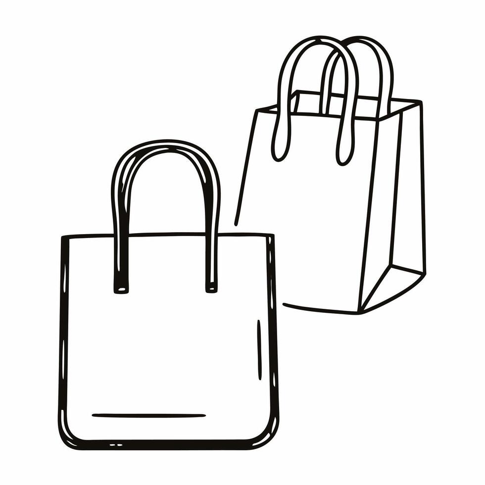 Flat Glossy Reusable Bag Background Clean vector