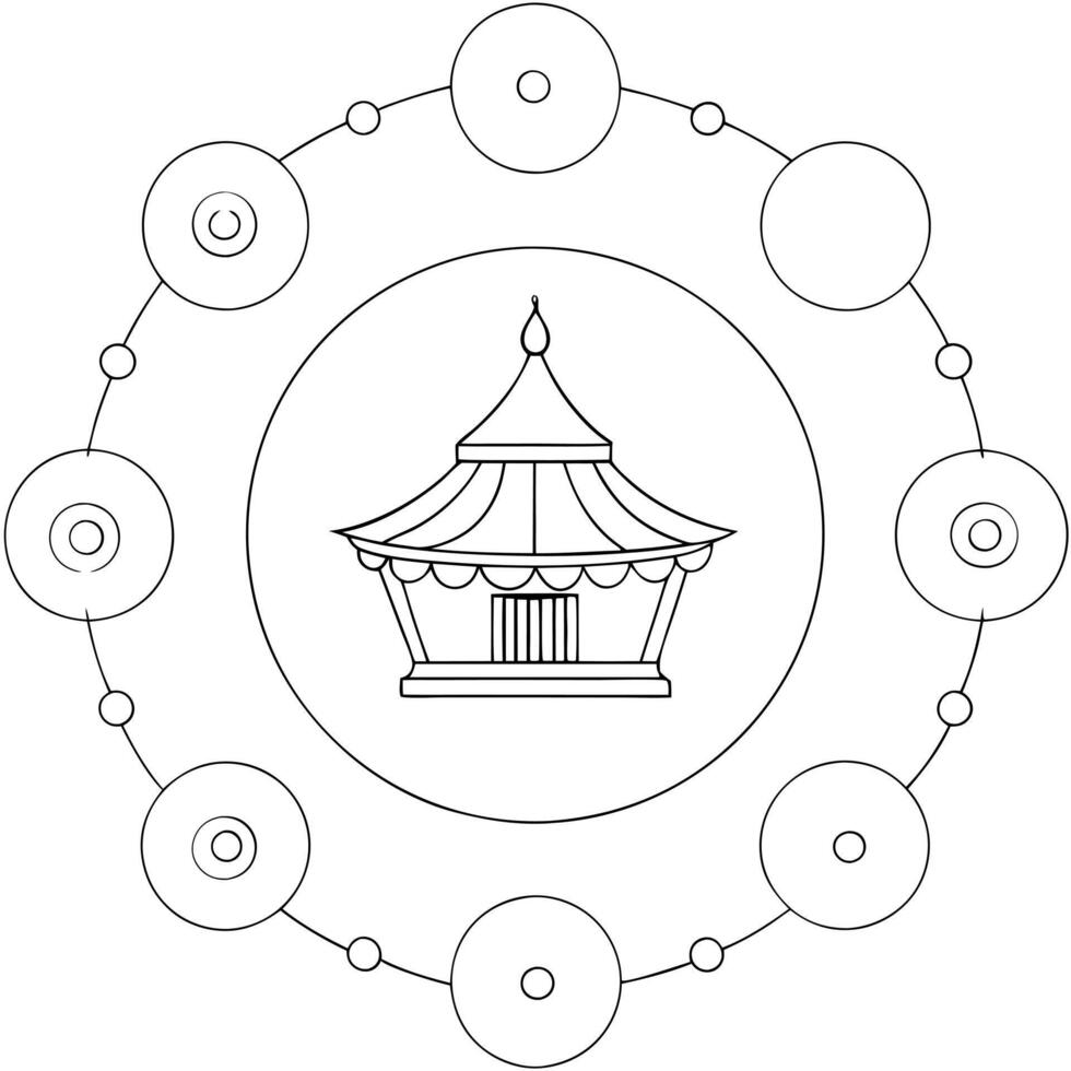 Flat Glowing abstract art of a digital marketplace with Labh Pancham symbols Clean Set 2 vector